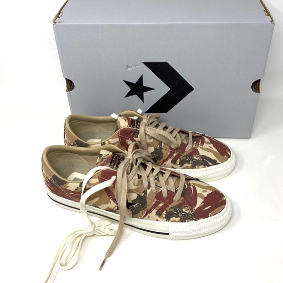 Converse One Star Pro OX Low Top Brown Khaki Women’s Canvas Sneakers A03679C - Picture 3 of 11